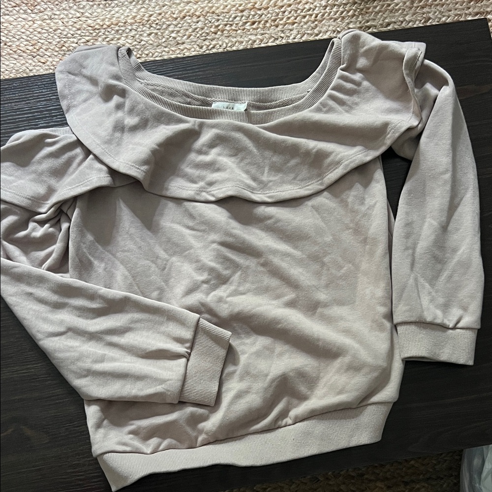 Lush Off-the-Shoulder Cream Sweater